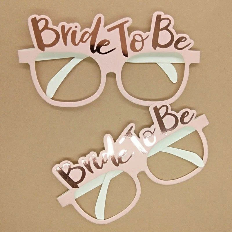 10pcs Rose Gold Bachelorette Party Paper Glasses Team Bride White Bride to be Hens Bachelor Party Wedding Decoration Supplies